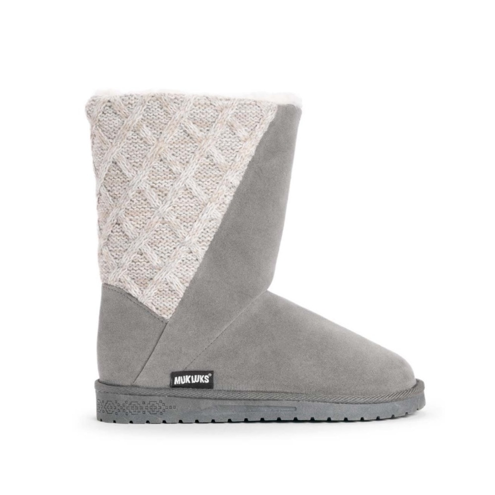 Muk Luks Women's Gray Boots - Picture 5 of 10